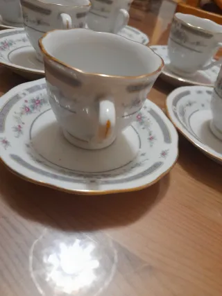 Set 6 Tazzine Caffè Porcellana Oro