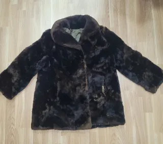 Abrigo Pelo Vintage Natural Talla L