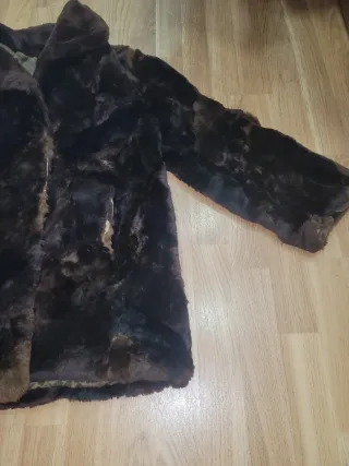 Abrigo Pelo Vintage Natural Talla L