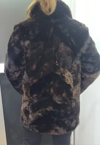 Abrigo Pelo Vintage Natural Talla L