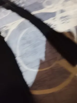 Vestido lana negro manga larga M