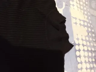 Vestido lana negro manga larga M