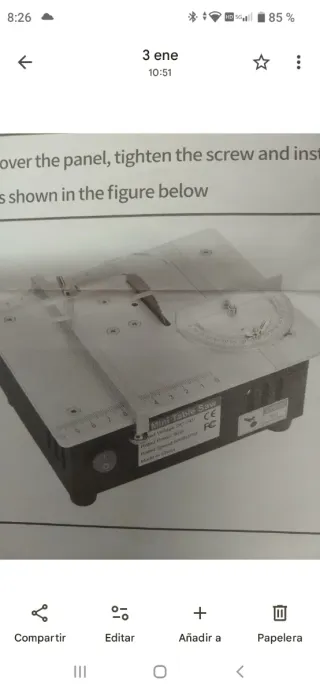 Mini Sierra de Mesa Portátil Lomhyve