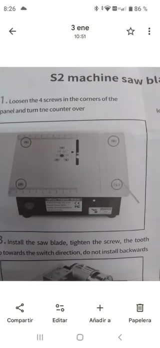 Mini Sierra de Mesa Portátil Lomhyve