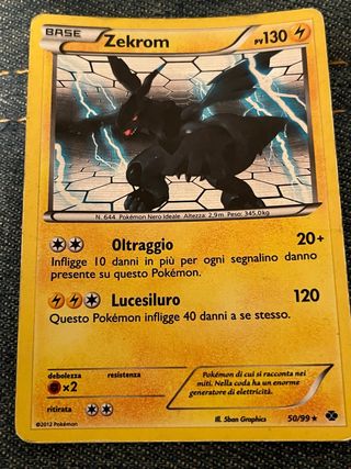 Carta Pokemon Zekrom Base 130 PV