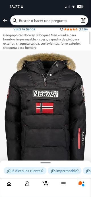 Parka Geographical Norway Talla L