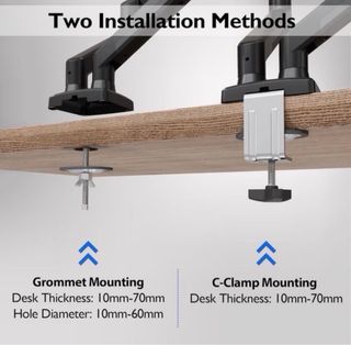 BONTEC Supporto Doppio Monitor 13-32 Pollici Nero