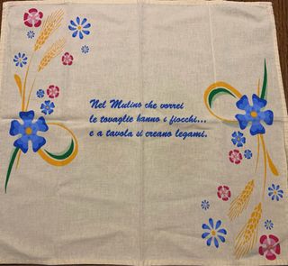 Tovaglietta Mulino Bianco con frase