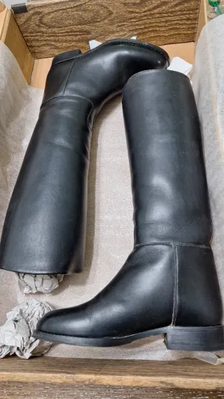 Sergio Grasso stivali equitazione cuoio, nero.