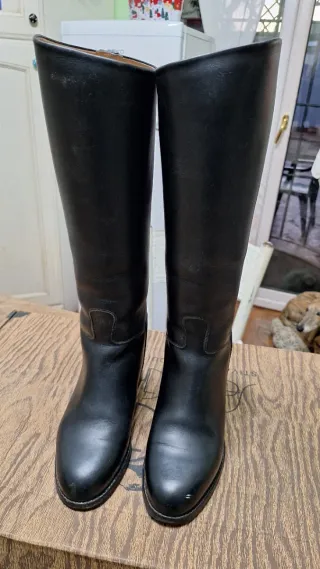 Sergio Grasso stivali equitazione cuoio, nero.