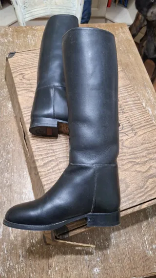 Sergio Grasso stivali equitazione cuoio, nero.