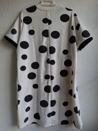 Vestido Zara recto topos