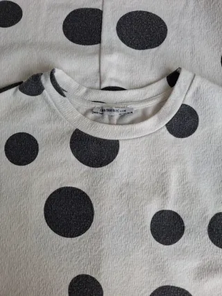 Vestido Zara recto topos