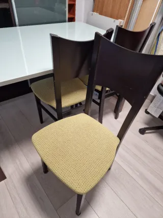 Mesa extensible con 6 sillas