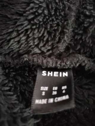 Chaqueta de mujer pelo Shein negra