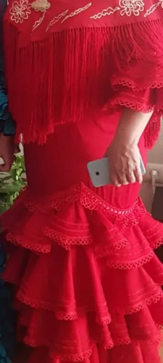 Traje de flamenca rojo