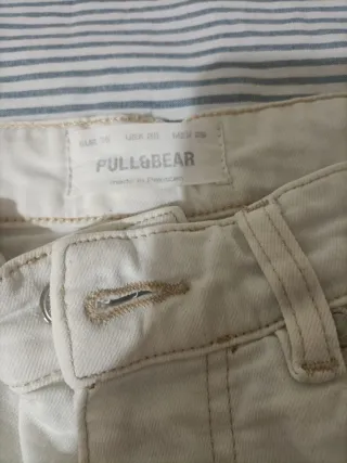 Pantalón vaquero blanco desgastado T.36