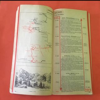 Guía Michelin AUVERGNE, Francia 1968