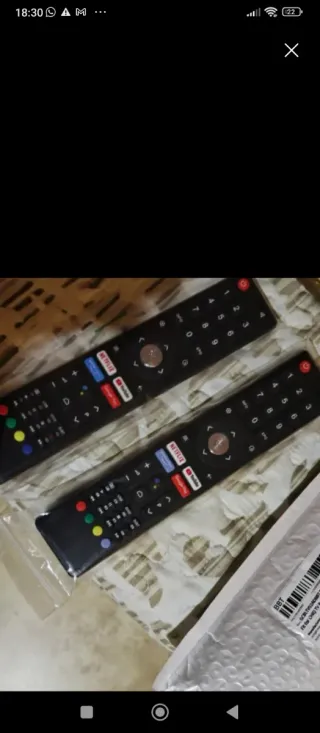 Televisión 32 pulgadas td system con 2 mandos .