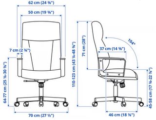 Silla de oficina beige con ruedas