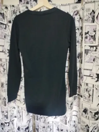 Vestido negro manga larga WHISREP