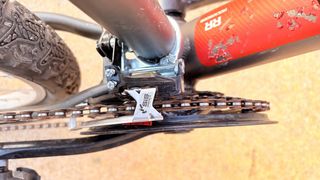 Bicicleta Rockrider Gris y Naranja