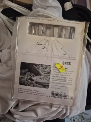 Juego 6 Cuchillos Esculpir Madera Mango