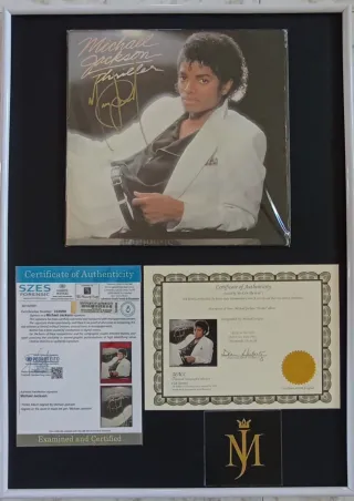 Disco Michael Jackson Thriller Firmado