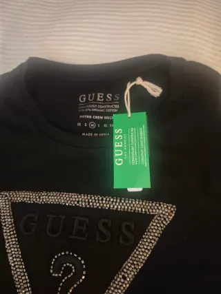Camiseta Guess Mujer Talla S Negra