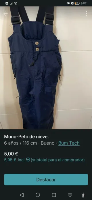 Mono de nieve Bum Tech 116 cm