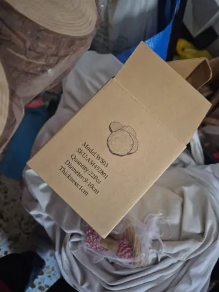 Rodajas de madera natural para manualidades