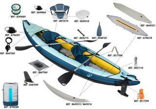 Pack Canoa Kayak Tribord 100 Essential 1/2 Plazas