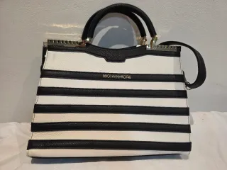 Bolso Michael Kors Rayas Blanco y Negro