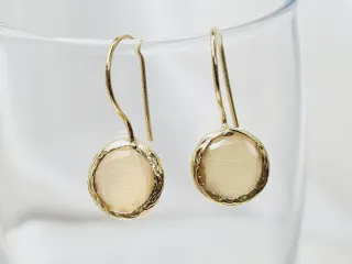 Pendientes disco miel