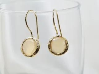 Pendientes disco miel