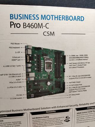 Placa Base ASUS Pro B460M‑C/CSM Micro‑ATX LGA1200 Intel 10ª Gen