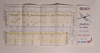 Air France Orario Italia febbraio-aprile 1958