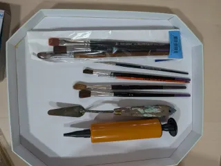 Set de Pinceles y Espátula