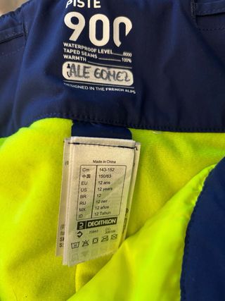 Pantalón de esquí azul marino talla 12