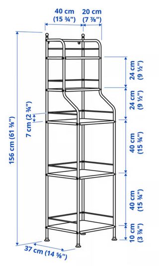 Estantería Negra Metálica
