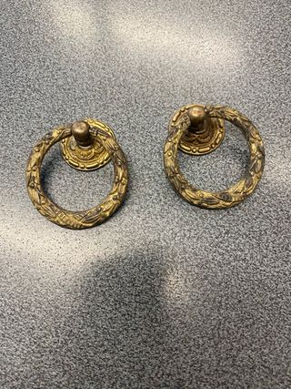 maniglie ottone anticato a forma di anello