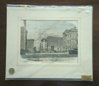 Grabado Original 1863 Chicago