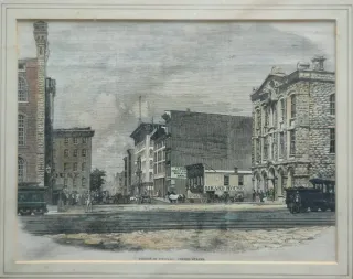 Grabado Original 1863 Chicago