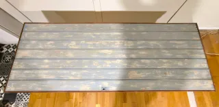 Mesa Artesanal Madera Maciza Puerta