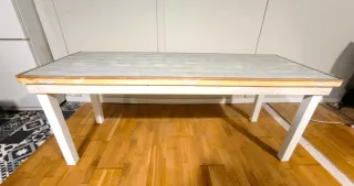 Mesa Artesanal Madera Maciza Puerta