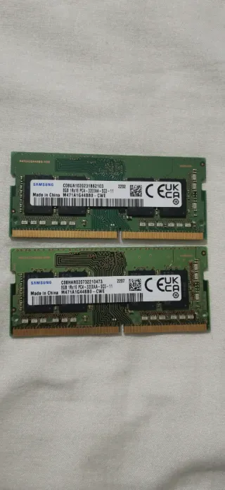Kit 2x 8GB Tarjetas RAM Samsung DDR4 3200MHZ