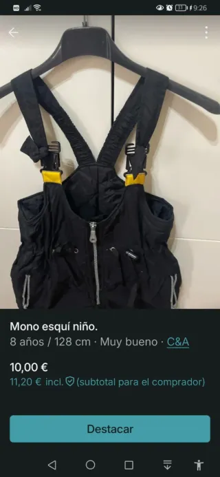 Mono de esquí para niño C&A