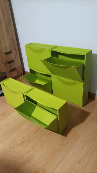 Zapatero/almacenaje IKEA TRONES Verdes (Pack 6)