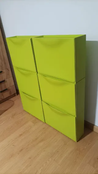 Zapatero/almacenaje IKEA TRONES Verdes (Pack 6)