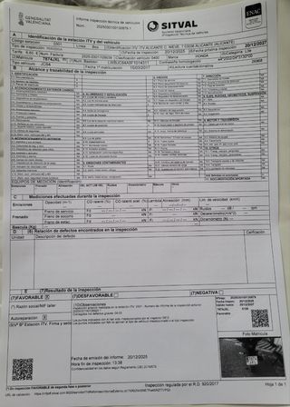 Honda CB125F 2017 ITV Dic 2027 carnet B moto